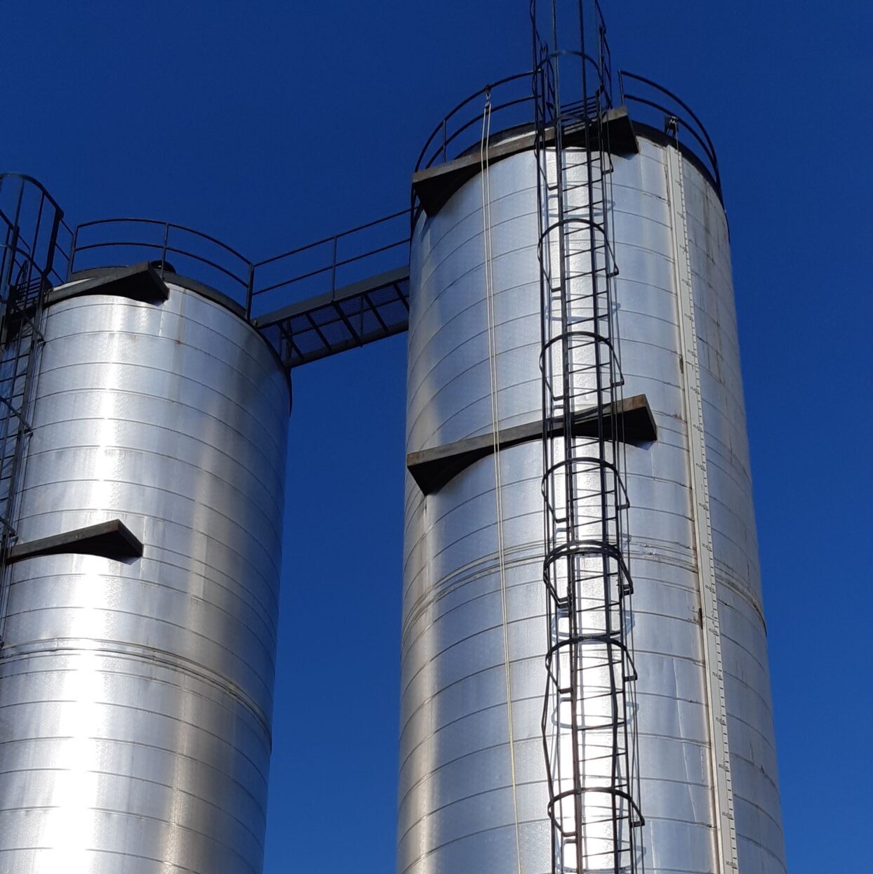 Storage Silos with ladder and platform